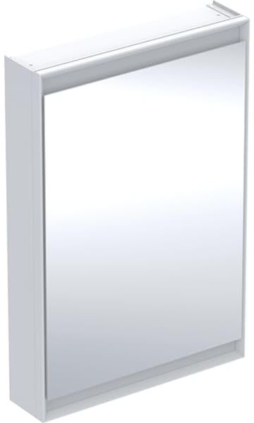 Geberit ONE Spiegelschrank mit ComfortLight, 1 Tür, Aufputzmontage, Aluminium eloxiert, 60x90 cm, 505.81, Ausführung: Anschlag links - 505.810.00.1
