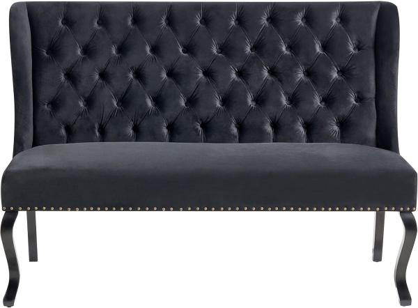 2-Sitzer Küchensofa Samtstoff schwarz TORSBY