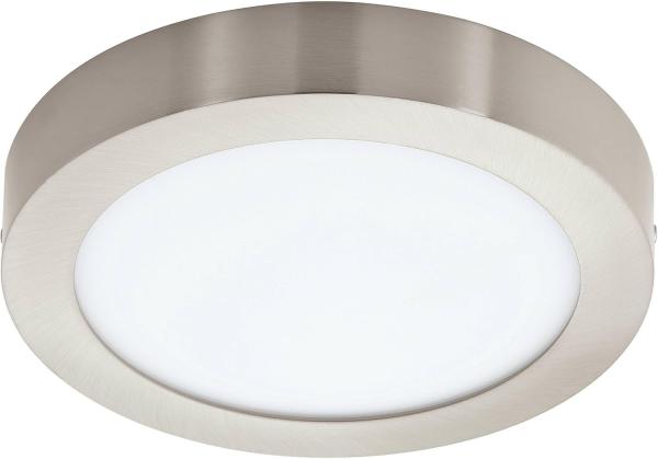 Eglo 900114 LED Badezimmer Deckenleuchte FUEVA-Z nickel-matt rund H:2. 8 Ø:21cm dimmbar IP44 2700-6500K mit Connect-Z Funktion