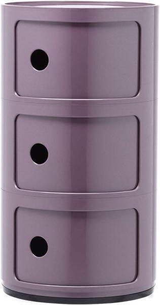 Kartell Componibili, 3 Elements, Violet, Runde Basis Bild 1