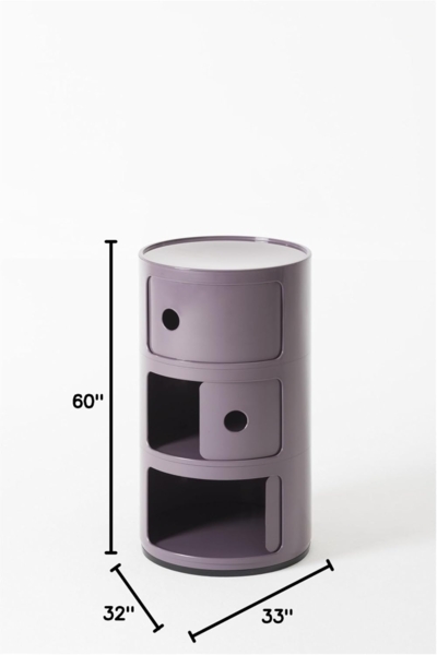 Kartell Componibili, 3 Elements, Violet, Runde Basis Bild 3