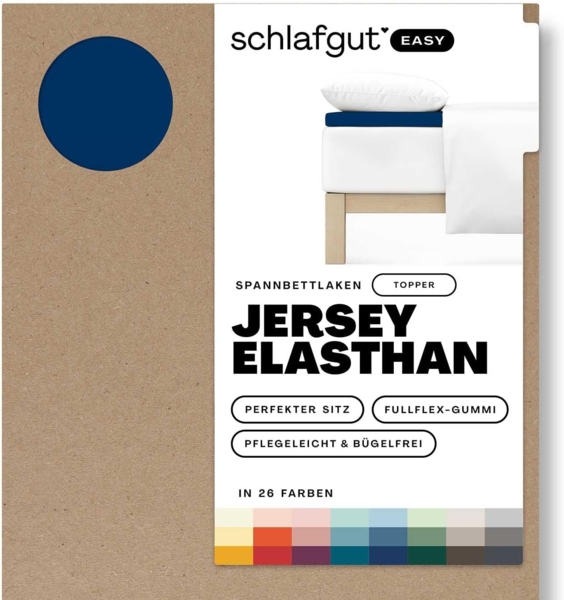 Schlafgut Spannbettlaken EASY Jersey Elasthan Topper, Jersey, Gummizug: rundum, (1 Stück), MADE IN GREEN by OEKO-TEX®