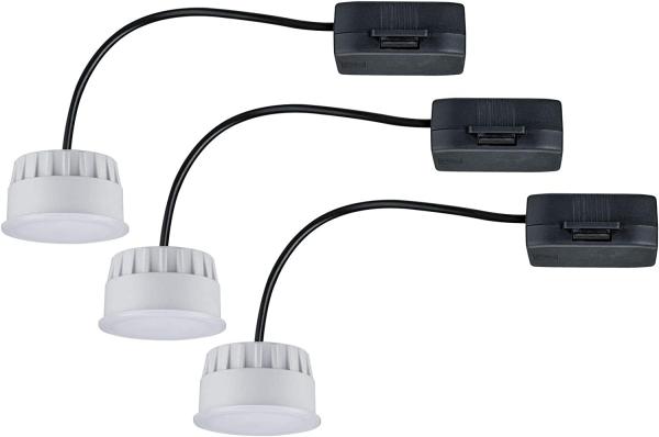 Paulmann No. 92473 LED Modul Einbauleuchte Choose Coin 3er-Set 2700K Satin