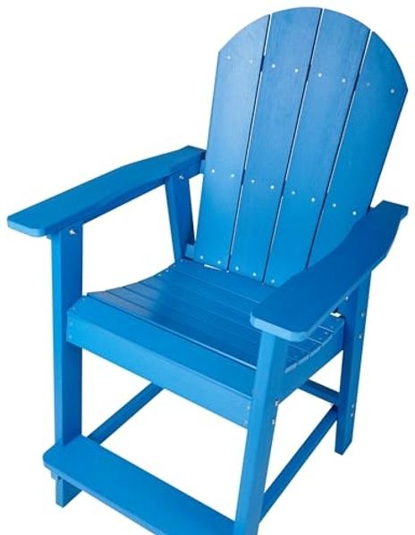 Garten-Barstuhl ADIRONDACK Kunststoff Blau Bild 6
