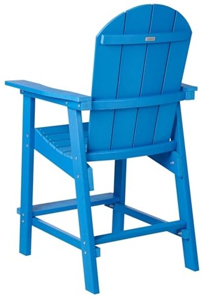 Garten-Barstuhl ADIRONDACK Kunststoff Blau Bild 5