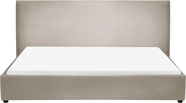 Wasserbett Samtstoff LAVAUR 180 x 200 cm Taupe Bild 4