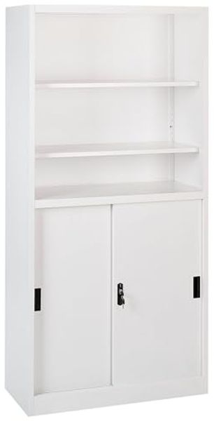 Büroschrank MUSCOVITE Metall Weiß