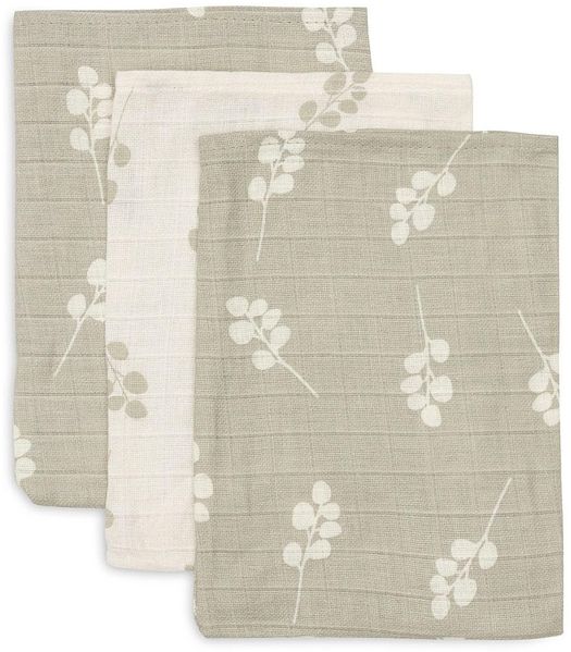Jollein Twig Waschlappen - 3 Stück - Olive Green G