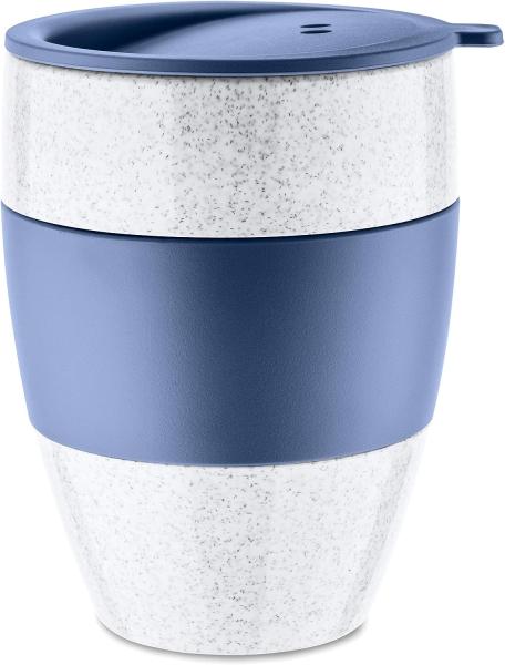 Koziol Thermobecher Aroma To Go 2. 0, mit Deckel, Thermoplastischer Kunststoff, Organic Blue, 400 ml, 3589671