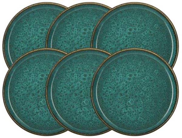 Bitz Speiseteller Frühstücksteller matt green / shiny green 21 cm Set6