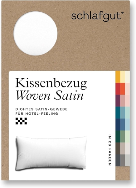 Schlafgut Kissenbezug Woven Satin aus Mako-Baumwolle, langlebig, pflegeleicht, dicht gewebt, (1 Stück), Kissenhülle mit Reißverschluss, passender Bettbezug erhältlich