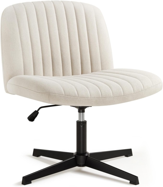 Intimate WM Heart Bürostuhl Ohne Armlehnen, Ergonomischer Schreibtischstuhl (Lesesessel mit 10cm dickem Sitzkissen), Drehstuhl Ohne Rollen, Höhenverstellbar Stuhl