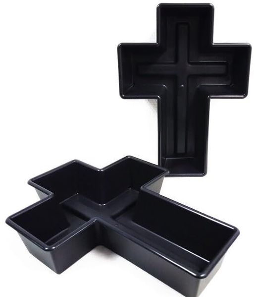 Grab Pflanzschale Kreuz Kunststoff Anthrazit Gartenbedarf Schulz 8056