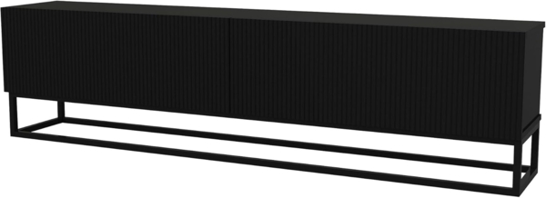 TV-Lowboard Verpsboga langes Gestell 180 x 32 x 47 cm Schwarz [en. casa] Bild 6