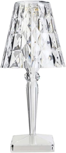 Kartell Big Battery, Table Lamp, Glasklar, Direktstromversorgung
