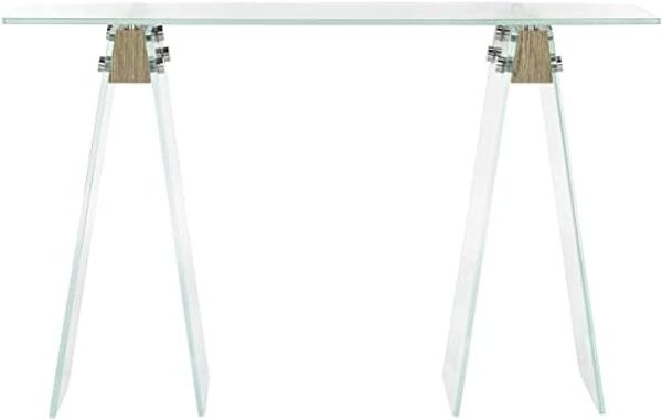 SAFAVIEH Modern Wooden Accent Table, in Clear, 40 X 120 X 75