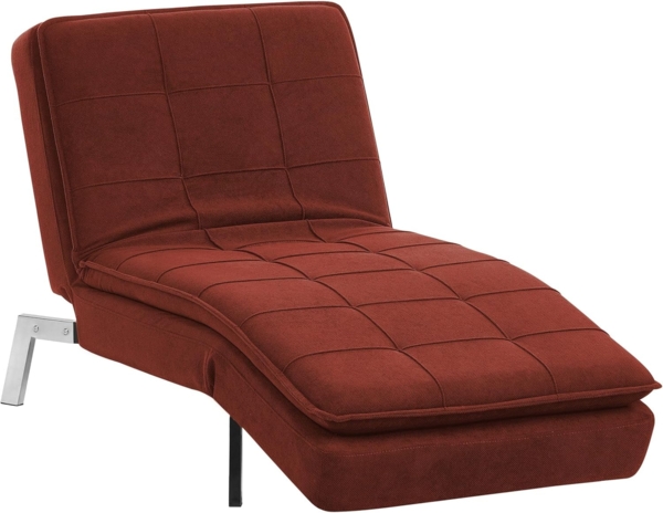 Beliani 'LOIRET' Chaiselongue verstellbar, Polyester, Rot