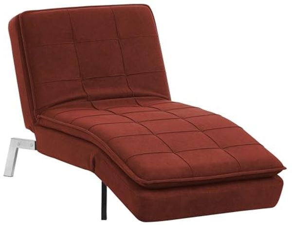 Beliani 'LOIRET' Chaiselongue verstellbar, Polyester, Rot