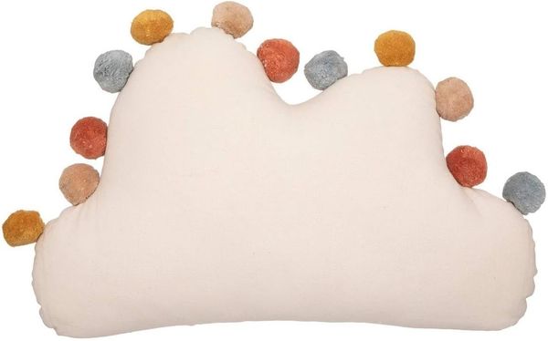 Atmosphera Créateur d'intérieur Dekokissen Dekokissen für Kinder WOLKE mit Pompons, 30 x 50 cm