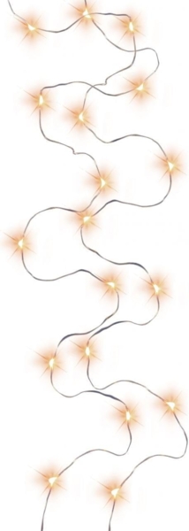 TrendLine LED-Lichterkette Micro Innen 45 cm warmweiß-silber mit Timer Bild 1