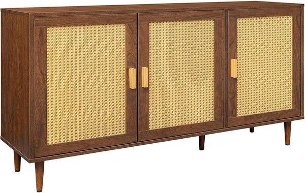 riess-ambiente Sideboard VIENNA 120cm braun · Retro-Kommode mit Wiener Geflecht und Stauraum (Einzelartikel, 1 St), 4 geschlossene Fächer · Wohnzimmer · Rattan · Natural Look · Design