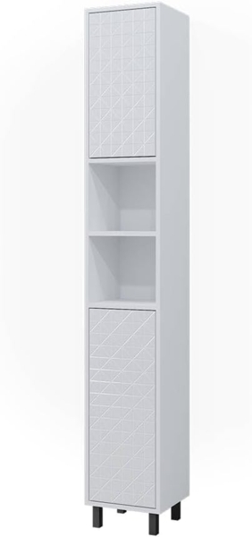 Vicco 'Agasta' Hochschrank, Spanplatte, 30 x 190,3 x 28 cm, Weiß