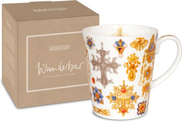 Könitz Tasse Wunderbar Barock, Becher, Kaffeebecher, Bone China, Bunt, 600 ml, 11 5 255 2686