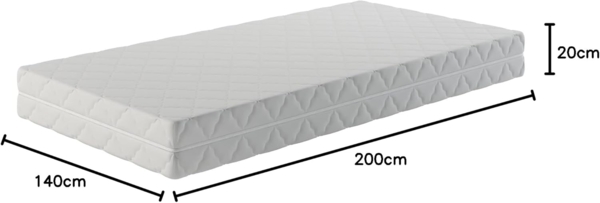 MSS e. K. Federkernmatratze Medic | TASCHENFEDERKERN | 140x200 cm | H4 | 7 Körper-Liegezonen | Höhe ca. 21 cm | Komfortschaum | hochwertiger versteppter Mikrofaserbezug | schadstoffgeprüft Bild 2
