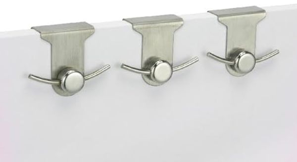 Edelstahl Doppelhaken 3er-Set Türgarderobe Türhaken Handtuchhaken Garderobe