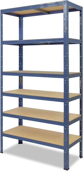 shelfplaza HOME 200x70x40 cm Schwerlastregal in blau mit 6 Böden und 145 kg Traglast pro Boden Bild 7