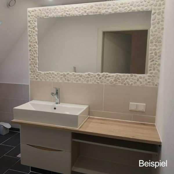 Waschbeckenunterschrank 80 cm Unterschrank Waschtischunterschrank Weiß Bild 2