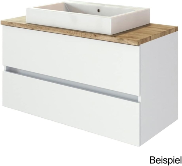 Waschbeckenunterschrank 80 cm Unterschrank Waschtischunterschrank Weiß Bild 8