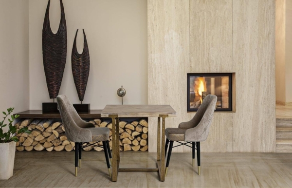 Dmora Tisch Bisenti 80 x 80 x 76 cm Gold, Quadratisch, 4 Plätze