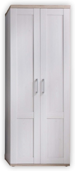 Garderobenschrank Romy / Romance, Holzwerkstoff, Weiß, Holzfarben, 76 x 201 x 39 cm