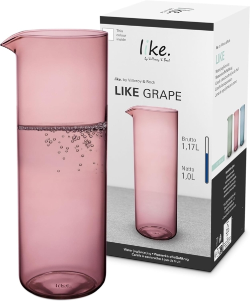 like. by Villeroy & Boch Like Glass Wasserkaraffe / Saftkrug 1 l Grape