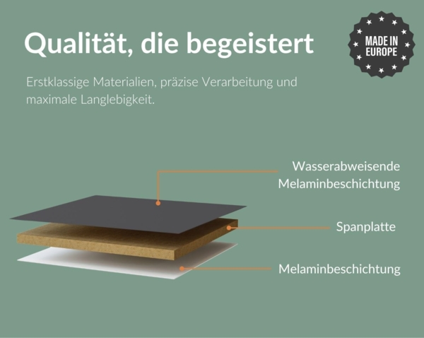 Planetmöbel TV Board 320 cm Gold Eiche/Anthrazit, TV Schrank mit 4 Klappen als Stauraum, Lowboard hängend oder stehend, Sideboard Wohnzimmer Bild 9