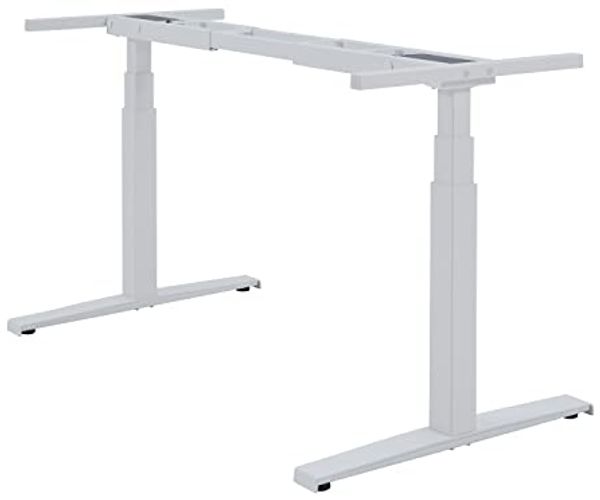boho office® Basic Line - ultraschneller 80 mm/sek. elektrisch stufenlos höhenverstellbarer Schreibtisch in Weiß mit Memoryfunktion, Touchscreen und fortschrittlichem Kollisionsschutz