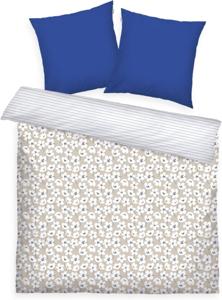 TOM TAILOR HOME Bettwäsche FRESH FLOWERS 135x200cm, 155x220cm oder 200x220cm, Renforcé, 3 teilig, new bedroom, mit farbigem Markenreißverschluss