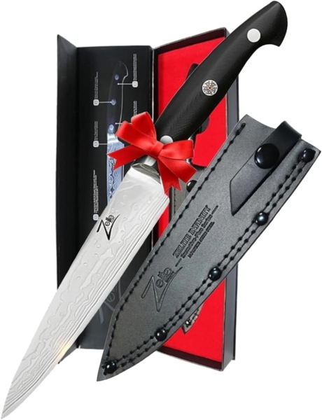 Executive-Plus Serie 6" Allzweckmesser 61 HRC Damaszenerstahl Schwarz