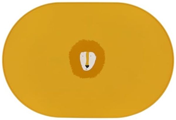 Trixie Silikon-Tischset Mr. Lion – rutschfeste Tischmatte für Kleinkinder – weich, langlebig und leicht zu reinigen – perfekt für Entwöhnung, Mahlzeiten und Spielzeit – umweltfreundlich und sicher