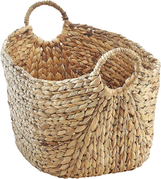 Kobolo Aufbewahrungskorb Korb aus Wasserhyazinthe mit Griffen 56x40x41cm