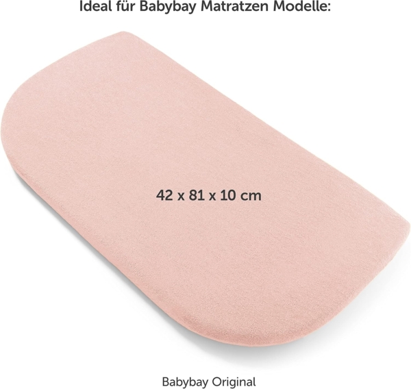 Laleni Frottee Spannbettlaken 42x81 cm - Oeko-TEX Zertifiziertes Bettlaken, Faltenfreie Spannbetttücher für Kinderbett, Babybett und Moses Körbchen, Rosa Bild 4