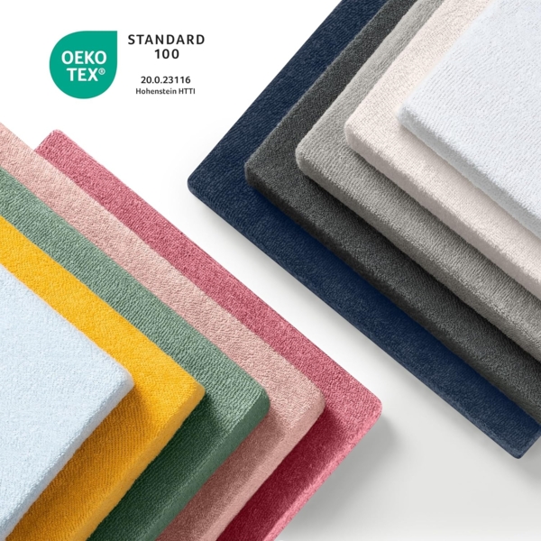 Laleni Frottee Spannbettlaken 42x81 cm - Oeko-TEX Zertifiziertes Bettlaken, Faltenfreie Spannbetttücher für Kinderbett, Babybett und Moses Körbchen, Rosa Bild 2