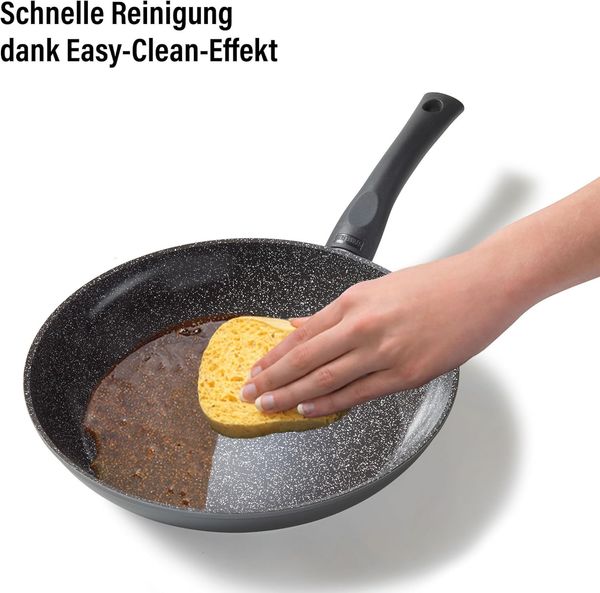 STONELINE Pfannen-Set CERAMIC, Aluminium (Set, 3-tlg, je 1 Bratpfanne Ø 20/24/28 cm, H: 4,5/5/5,5 cm, - 1,0/1,7/2,7 l), Induktion Bild 7