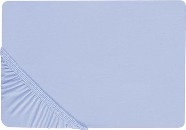 Spannbettlaken JANBU Baumwolle 160x200 cm Hellblau