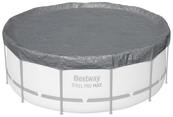 Bestway Poolabdeckung 1 Ø4,88 m Rund Polyester Grau for 42035726