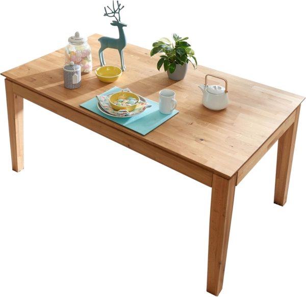 Woodroom Esstisch Paarl 160x90 cm ausziehbar auf 220 cm Massivholz Eiche geölt Ausziehtisch mit Butterfly-Auszug Esszimmertisch für 6–8 Personen Stabil und zeitlos