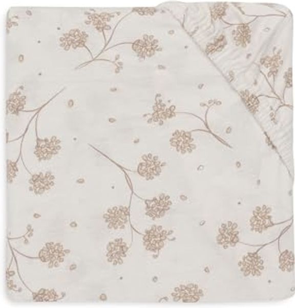Jollein Spannbettlaken Jersey 60 x 120cm - Leafy D