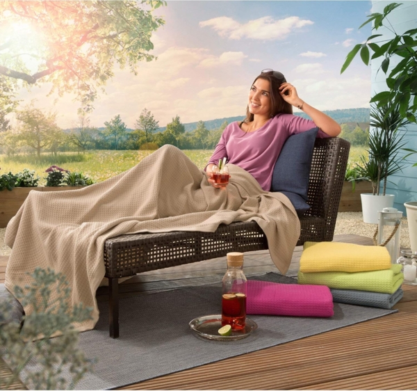 Wohndecke Sommer-Decke "Siena", Erwin Müller, Baumwolle Uni Bild 7