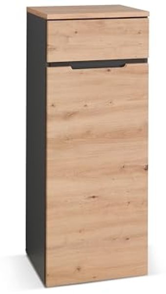 Möbel-Eins MAILAND Büroschrank V, Material Dekorspanplatte, Artisan Eiche Nachbildung/graphitfarbig